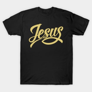 Lettering Jesus with the sign of the fish. T-Shirt